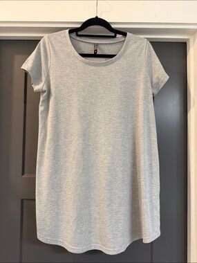 Cotton On Light Heather Gray Scoop Neck Summer Shirt Dress Size M